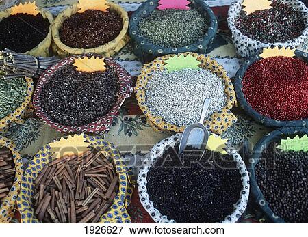 Herbs And Spices For Sale In The Market View Large Photo Image Stock Photo - Herbs And Spices For Sale In The Market. Fotosearch