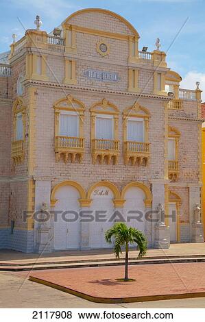Stock Photo - Heredia Theatre; Cartagena Colombia. Fotosearch