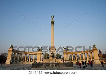 Heroes Square And Millennium Memorial, Budapest, Hungary View Large Photo Image Stock Image - Heroes Square And Millennium Memorial, Budapest, Hungary. Fotosearch
