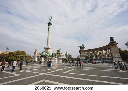 Stock Photography - Heroes' Square, Budapest, Hungary. Fotosearch