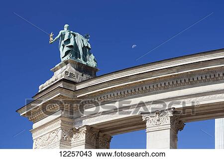 Heroes' Square memorial; Budapest, Hungary View Large Photo Image Stock Image - Heroes' Square memorial; Budapest, Hungary. Fotosearch