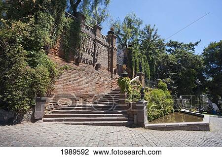 Stock Image - Hidalgo Castle on Santa Lucia Hill, Santiago, Metropolitan Region, Chile. Fotosearch