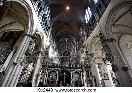 Stock Photo - High altar and ambulatory in Onze-Lieve-Vrouwekerk (Church of Our Lady), Bruges (Brugge), West Flanders, Belgium. Fotosearch