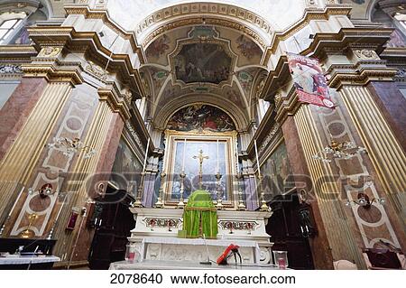 Stock Image - High Altar In St Paul's Church, Rabat, Malta. Fotosearch