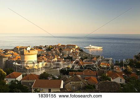 Stock Photography - High Angle View Of Dubrovnik; Croatia. Fotosearch