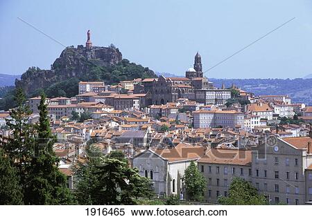 High Angle View Of Le Puy En Velay Auvergne View Large Photo Image Stock Photography - High Angle View Of Le Puy En Velay Auvergne. Fotosearch