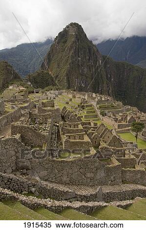 Stock Photography - High Angle View Of Machu Picchu. Fotosearch