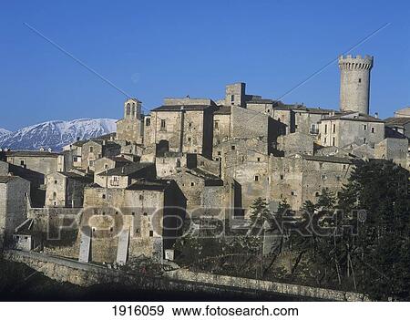 High Angle View Of Medieval Town View Large Photo Image Stock Photo - High Angle View Of Medieval Town. Fotosearch