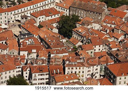Stock Photo - High Angle View Of Old Town From Fortifications On Mt. Sv. Ivan. Fotosearch