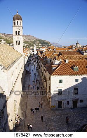 High Angle View Of Old Town View Large Photo Image Stock Photo - High Angle View Of Old Town. Fotosearch