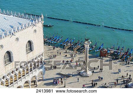 High angle view of people in Piazza san Marco by the water; Venice, Veneto, Italy View Large Photo Image Stock Image - High angle view of people in Piazza san Marco by the water; Venice, Veneto, Italy. Fotosearch