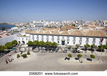 High Angle View Of The City Along The Coast; Faro Algarve Portugal View Large Photo Image Stock Image - High Angle View Of The City Along The Coast; Faro Algarve Portugal. Fotosearch