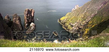 High Angle View Of The Rock Formations Along The Coast At St. Abb's Head; Scottish Borders Scotland View Large Photo Image Stock Image - High Angle View Of The Rock Formations Along The Coast At St. Abb's Head; Scottish Borders Scotland. Fotosearch