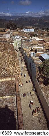 Stock Photo - High Angle View Of Village. Fotosearch