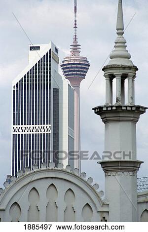 High Rises And Traditional Building View Large Photo Image Stock Photo - High Rises And Traditional Building. Fotosearch