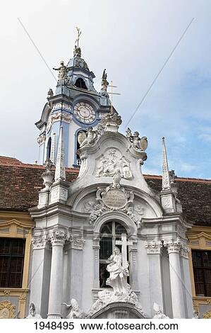High section of Chorherrenstift church, Duernstein in Wachau, Lower Austria, Austria View Large Photo Image Stock Photography - High section of Chorherrenstift church, Duernstein in Wachau, Lower Austria, Austria. Fotosearch