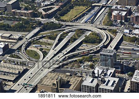 Highway Cloverleaf Intersection, High Angle View View Large Photo Image Stock Image - Highway Cloverleaf Intersection, High Angle View. Fotosearch