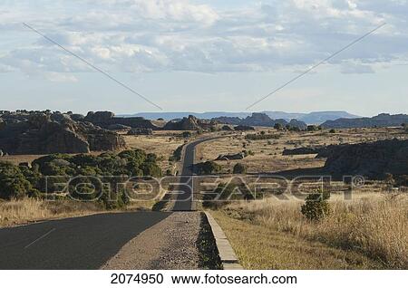 Highway No. 1 Through The Eroded Jurassic Sandstone Massif In Isalo National Park, Fianarantsoa Province, Madagascar View Large Photo Image Stock Image - Highway No. 1 Through The Eroded Jurassic Sandstone Massif In Isalo National Park, Fianarantsoa Province, Madagascar. Fotosearch