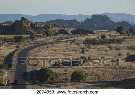 Highway No. 1 Through The Eroded Jurassic Sandstone Massif In Isalo National Park, Fianarantsoa Province, Madagascar View Large Photo Image Stock Image - Highway No. 1 Through The Eroded Jurassic Sandstone Massif In Isalo National Park, Fianarantsoa Province, Madagascar. Fotosearch