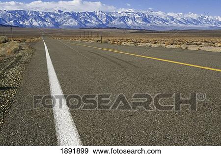 Highway Through Desert View Large Photo Image Stock Photo - Highway Through Desert. Fotosearch