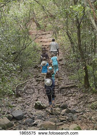 Stock Photography - Hikers Near Giraffe Manor, Nairobi, Kenya, Africa. Fotosearch