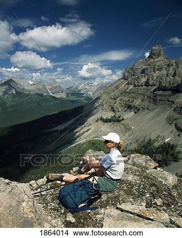 Picture - Hiking In The Rocky Mountains, Kananaskis, Alberta, Canada. Fotosearch