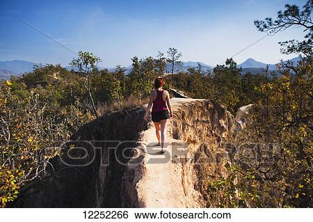 Stock Photograph - Hiking through Pai Canyon just outside of Pai; Thailand. Fotosearch