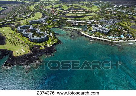 Stock Photograph - Hilton Waikoloa Village Hotel and Waikoloa Resort; Big Island, Hawaii, United States of America. Fotosearch