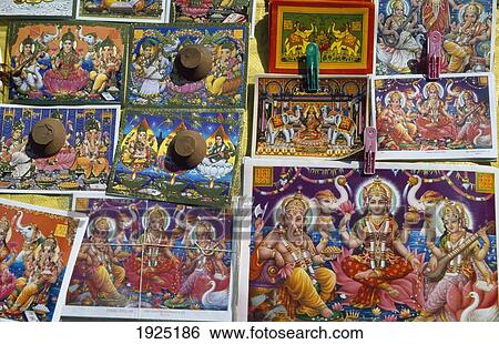 Stock Photograph - Hindu Gods For Diwali Festival. Fotosearch
