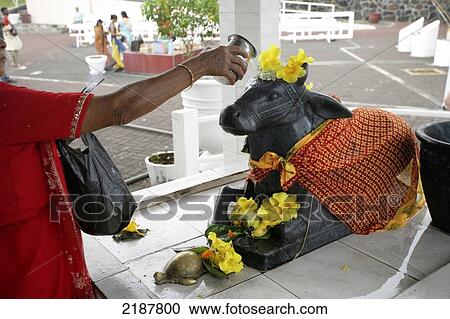 Stock Image - Hindu Temples At Grand Bassin Mauritius. Fotosearch