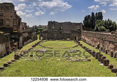 Stock Photograph - Hippodrome of Domitian; Rome, Italy. Fotosearch