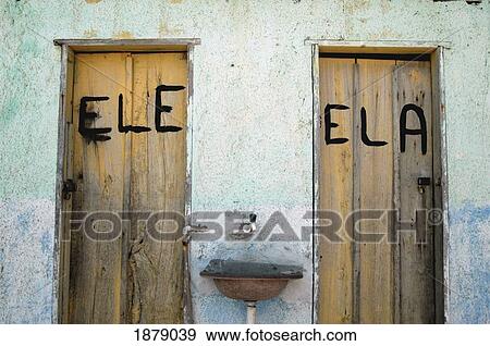 His And Her Bathrooms, Close Up View Large Photo Image Stock Photo - His And Her Bathrooms, Close Up. Fotosearch