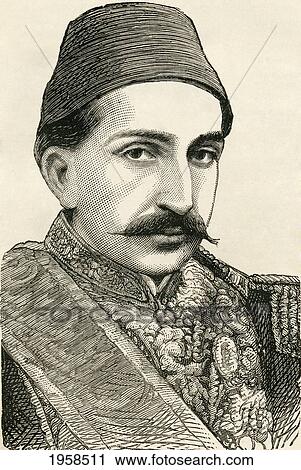 Stock Image - His Imperial Majesty, The Sultan Abdulhamid Ii, Emperor Of The Ottomans, Caliph Of The Faithful, 1842 To 1918. 34Th Sultan Of The Ottoman Empire. From The World's Inhabitants By G. T. Bettany Published 1888.. Fotosearch