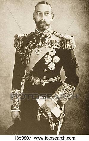 Stock Photo - His Majesty King George V George Frederick Ernest Albert 1865 - 1936 From A Photograph By Bassano. Fotosearch