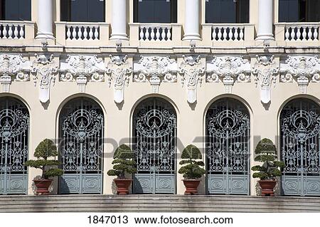 Stock Image - Historic Architecture; People's Committee Building, Ho Chi Minh (Saigon), Southern Vietnam Region, Vietnam. Fotosearch