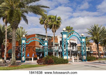 Stock Photo - Historic Beach Street; Daytona, Florida, Usa. Fotosearch