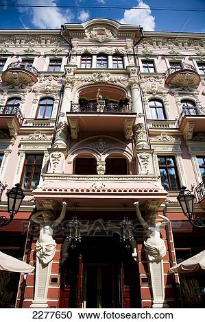 Stock Image - Historic buildings in Odessa City Centre; Odessa, Ukraine. Fotosearch