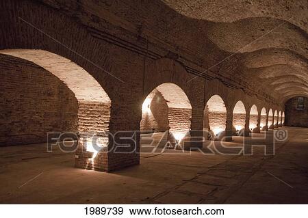 Stock Photo - Historic cellar of Vina Cousino Macul winery, Santiago, Metropolitan Region, Chile. Fotosearch