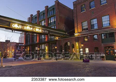 Stock Photo - Historic Distillery District; Toronto, Ontario, Canada. Fotosearch