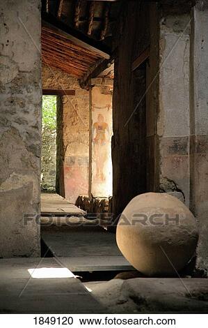 Stock Image - Historic Italian Ruins, Aftermath Of Volcanic Eruption; Pompeii, Italy. Fotosearch