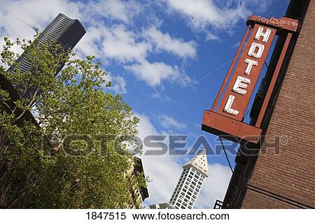 Historic Pioneer Square Hotel; Seattle, Washington State, Usa View Large Photo Image Stock Photography - Historic Pioneer Square Hotel; Seattle, Washington State, Usa. Fotosearch