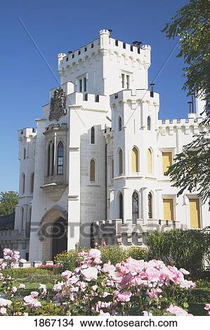 Hluboka Chateau, Hluboka Nad Vltavou, Czech Republic View Large Photo Image Picture - Hluboka Chateau, Hluboka Nad Vltavou, Czech Republic. Fotosearch