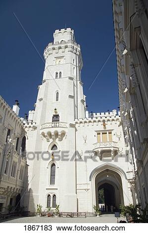 Stock Image - Hluboka Chateau, Hluboka Nad Vltavou, Czech Republic. Fotosearch