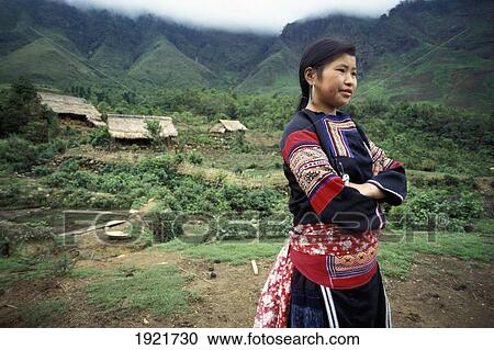 Stock Image - Hmong Minority Women; Sa Pa, North Vietnam. Fotosearch