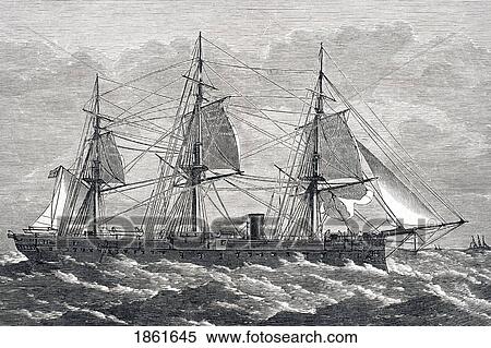 Stock Photography - Hms Invincible At The Queen's Jubilee Naval Review In 1887 From Illustrated London News July 1887. Fotosearch