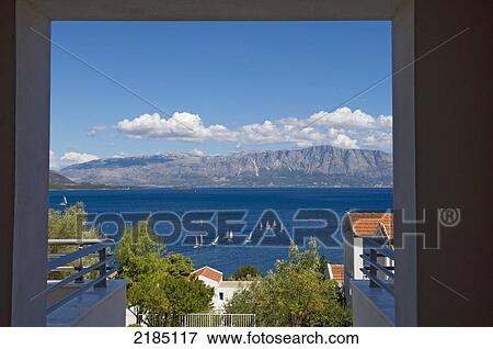 Stock Photo - Holiday resort; Ionian Islands Greece. Fotosearch