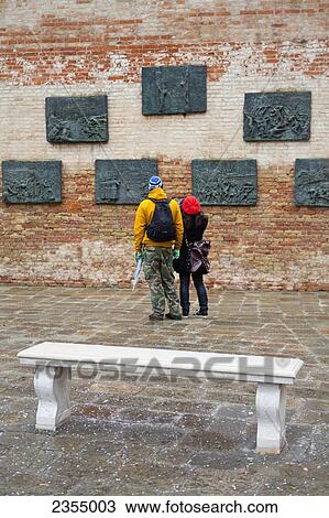 Stock Image - Holocaust memorial; Venice, Italy. Fotosearch