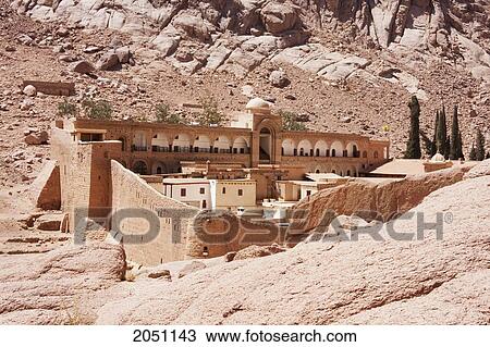 Stock Image - Holy Monastery Of St. Catherine At Mount Sinai, South Sinai, Egypt. Fotosearch