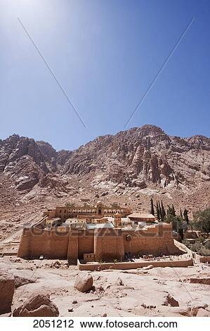 Holy Monastery Of St. Catherine At Mount Sinai, South Sinai, Egypt View Large Photo Image Stock Image - Holy Monastery Of St. Catherine At Mount Sinai, South Sinai, Egypt. Fotosearch