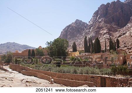 Holy Monastery Of St. Catherine At Mount Sinai, South Sinai, Egypt View Large Photo Image Stock Image - Holy Monastery Of St. Catherine At Mount Sinai, South Sinai, Egypt. Fotosearch